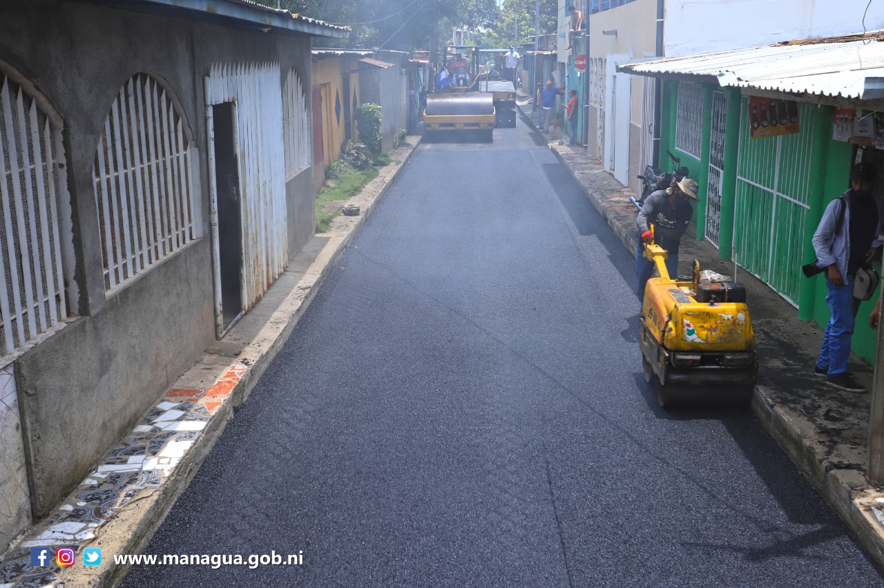 80 barrios de Managua tienen calles nuevas