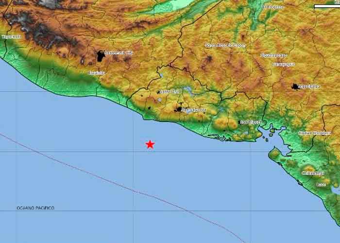 El Salvador: sismo de magnitud 5,3 se registra frente a la costa de La Libertad