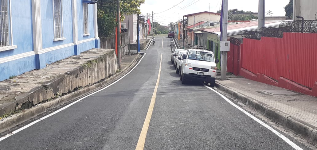 34 nuevas calles asfaltadas inauguran en Diriamba