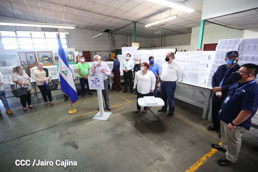 Consejo Supremo Electoral concluye jornada de impresión de boletas electorales