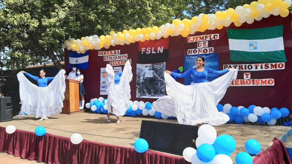 Estudiantes recuerdan legado del General Benjamín Zeledón en Managua