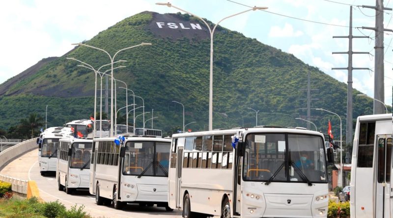 Nicaragua recibirá de Rusia más buses de transporte colectivo