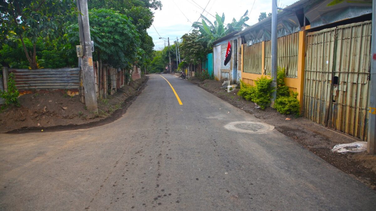Finaliza plan de calles en el Barrio Hialeah de Managua