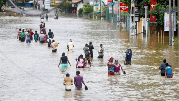 Lluvias en Sri Lanka dejan 11 muertos y miles de desplazados