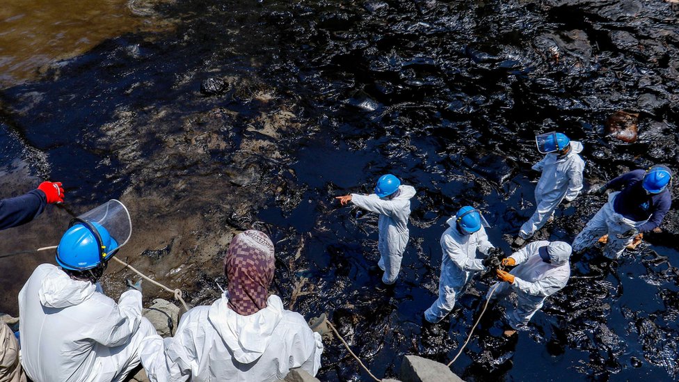 Declaran alerta ambiental por derrame de petróleo en las costas de Perú