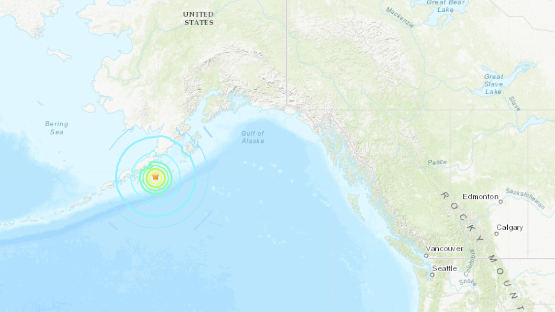 Un fuerte terremoto de magnitud 6,8 se registra en las Islas Fox Alaska