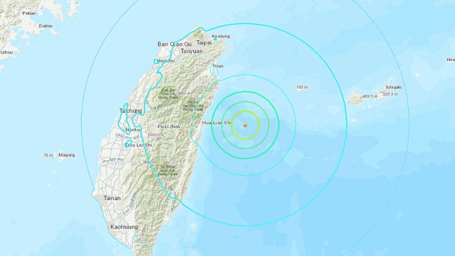 Fuerte temblor se ha registrado este lunes en la región de Taiwán