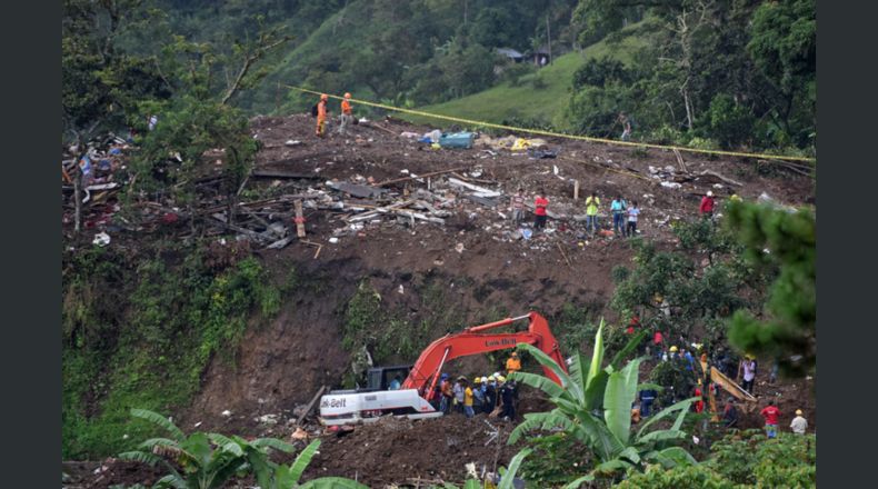 Deslizamiento de tierra deja afectaciones y 11 fallecidos en Colombia