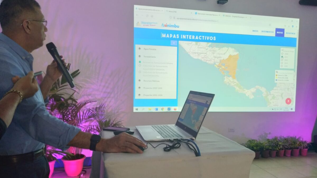 Presentan mapa interactivo de agua potable y saneamiento en Nicaragua