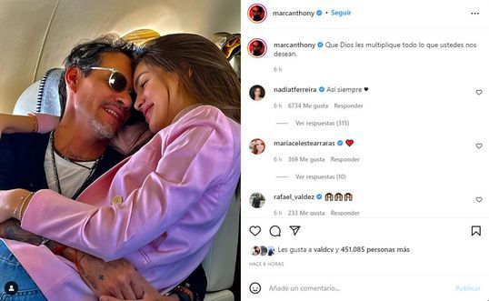 Marc Anthony confirma su noviazgo con Miss Paraguay, Nadia Ferreira