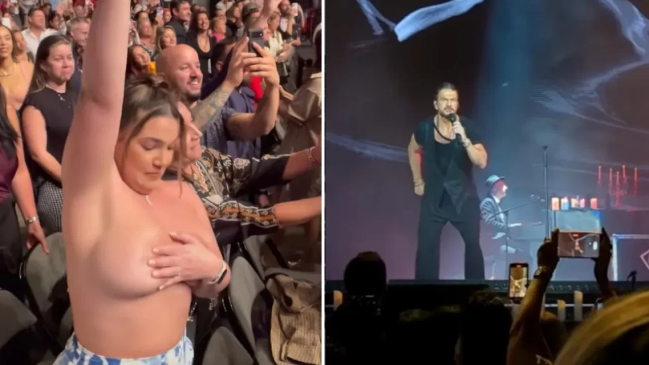 Fan se desnuda en pleno concierto de Ricardo Arjona