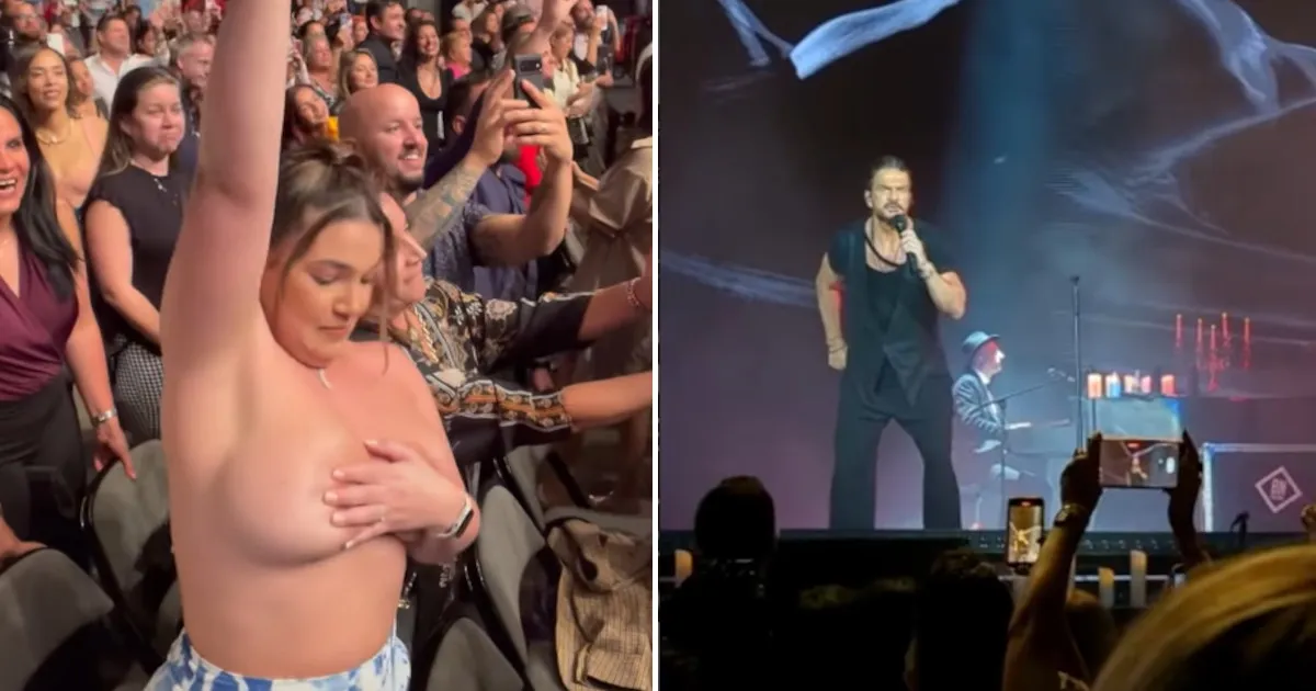 Fan se desnuda en pleno concierto de Ricardo Arjona