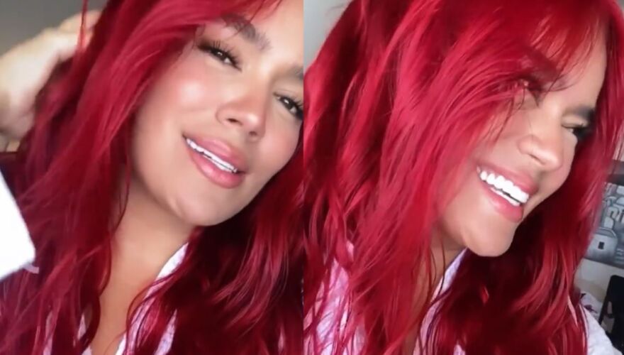 Karol G vuelve a ser tendencia al pintarse el cabello de rojo intenso