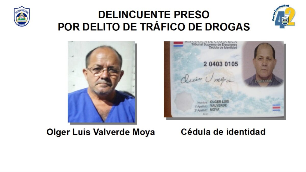 Costarricense es capturado con 8 kilos de cocaína en Madriz