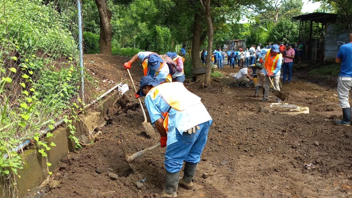 Obras municipales de drenaje sanitario beneficia a habitantes del distrito VII