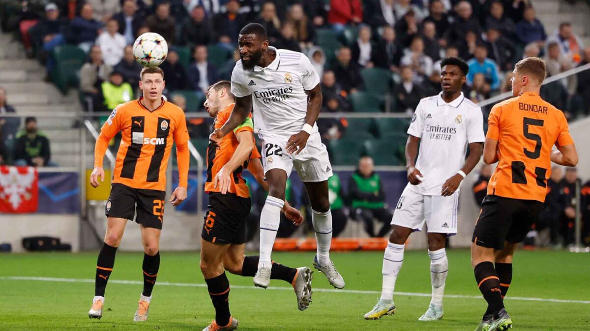 Antonio Rüdiger logra el empate del Real Madrid frente al Shakhtar