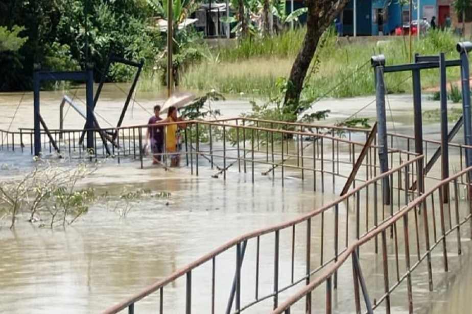 Venezuela: lluvias desbordan río y afectan a comunidades
