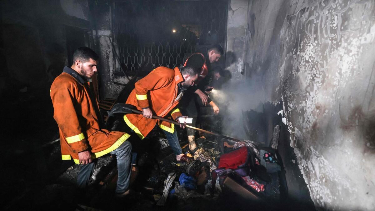 Al menos 21 muertos en un incendio en un campo de refugiados en la Franja de Gaza