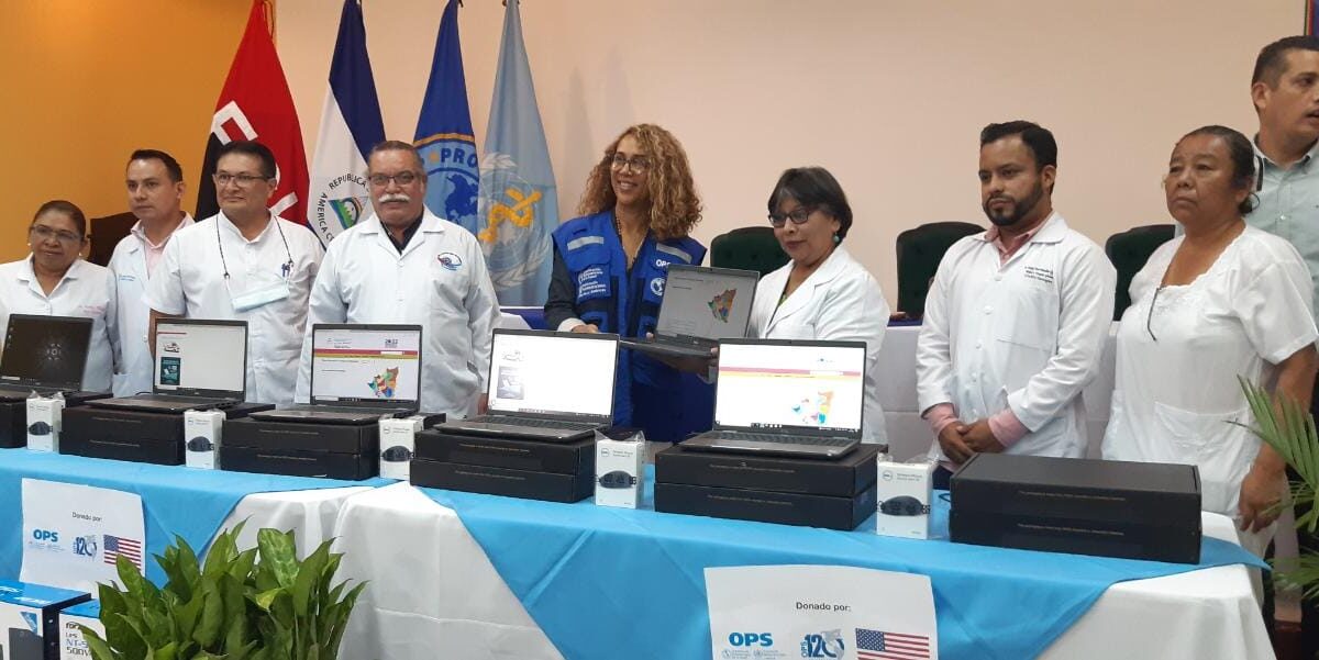 OPS dona equipos informáticos al Ministerio de Salud de Nicaragua