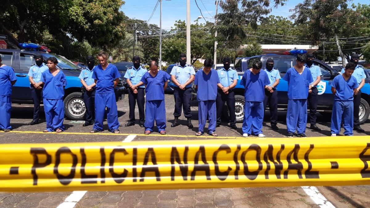 38 presuntos delincuentes capturados recientemente en Nicaragua