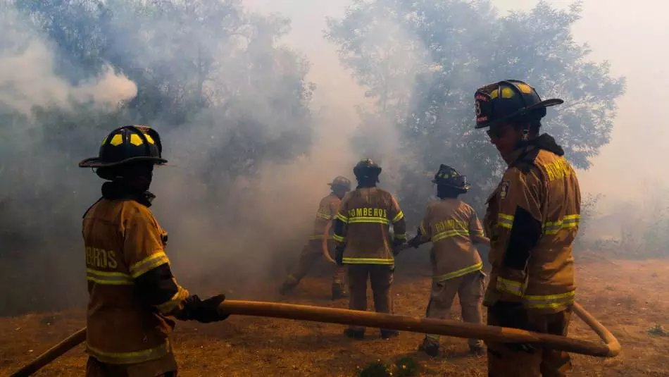 Un deceso y varios heridos tras incendios forestales en Chile