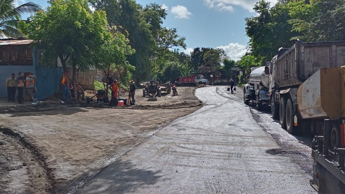 Alcaldía de Managua ejecuta obra de mejoramiento vial en el barrio Sócrates Sandino