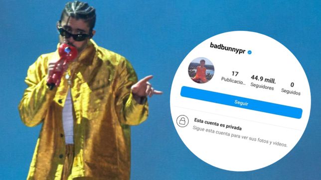 Bad Bunny pone su Instagram en privado y deja alarmante mensaje