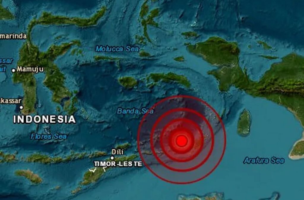 Registran sismo de magnitud 7,0 frente a las costas de Indonesia