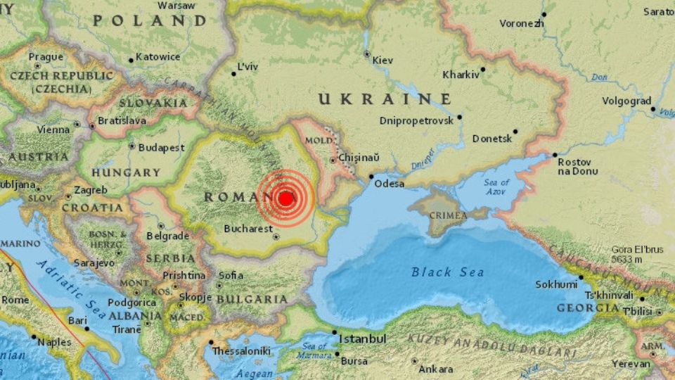 Registra sismo de magnitud 5,5 en Rumanía