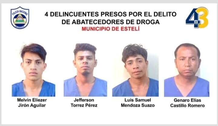 Policía Nacional captura 11 sujetos en Estelí
