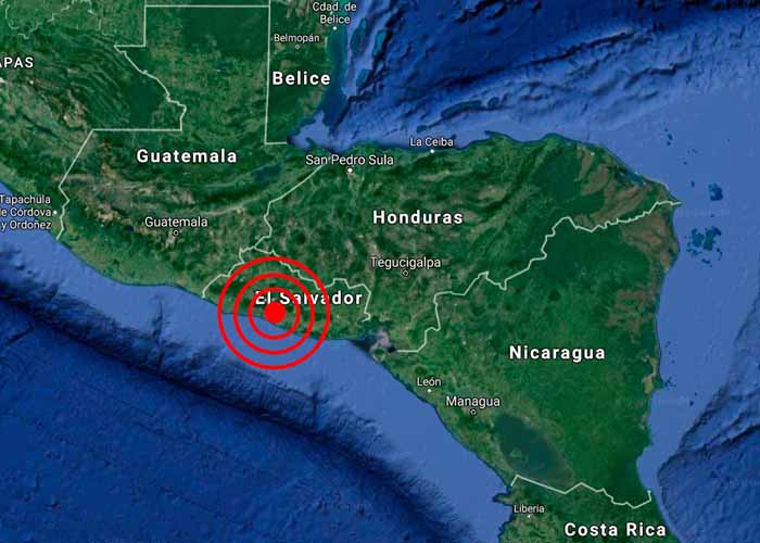 Reportan sismo de magnitud 4,4 en El Salvador
