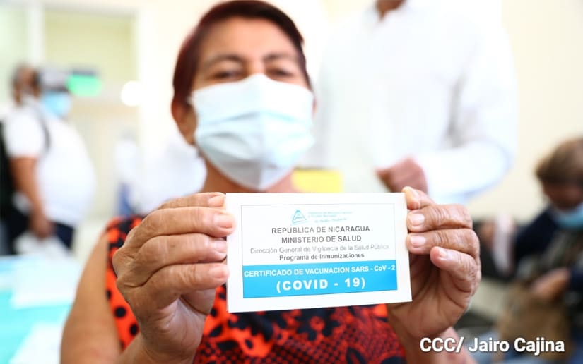 Nicaragua tarjeta vacunación Covid
