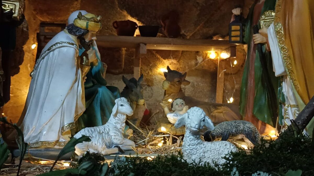 Hermoso Nacimiento del niño Jesús como una verdadera obra de arte en Ocotal