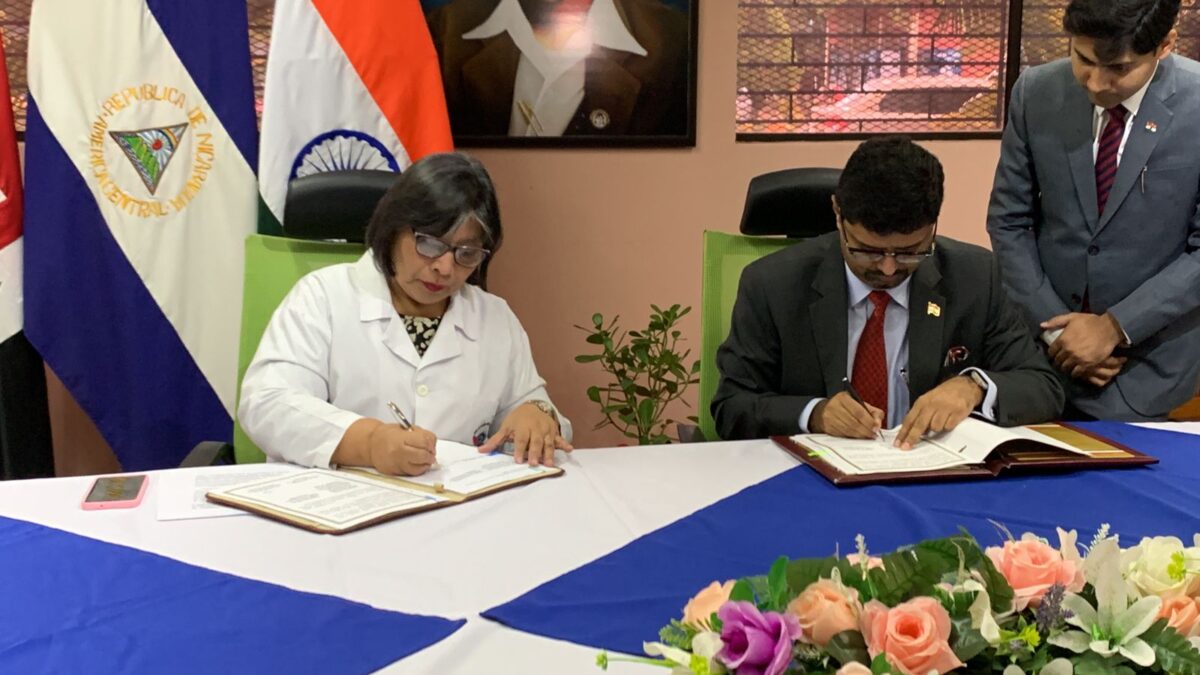 India y Nicaragua firman memorándum  para regulación de medicamentos