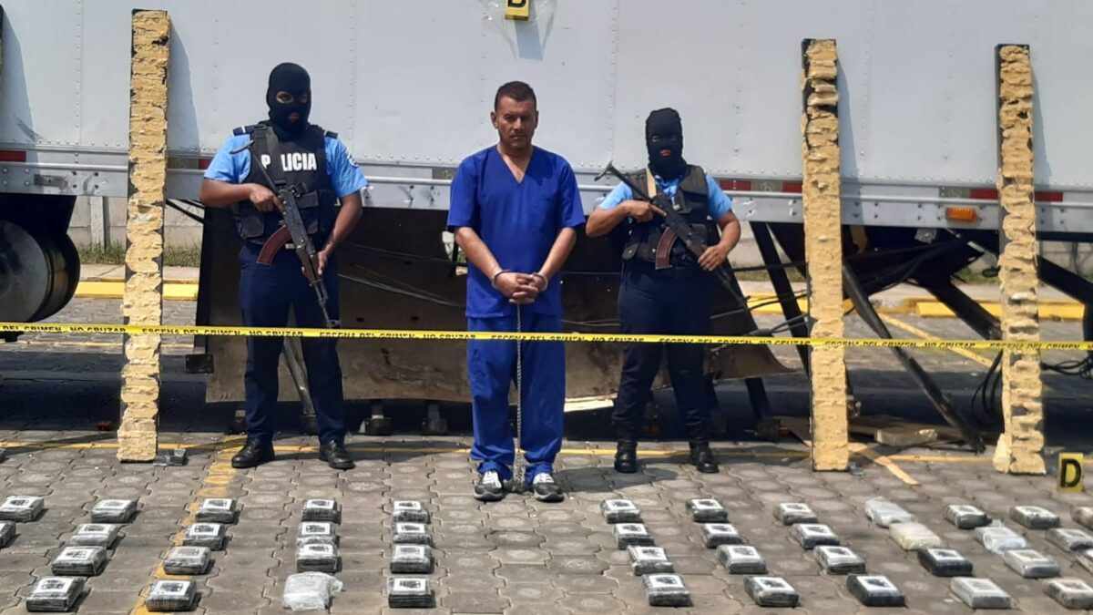 Capturan a guatemalteco con 96 kilos de cocaína en frontera nicaragüense