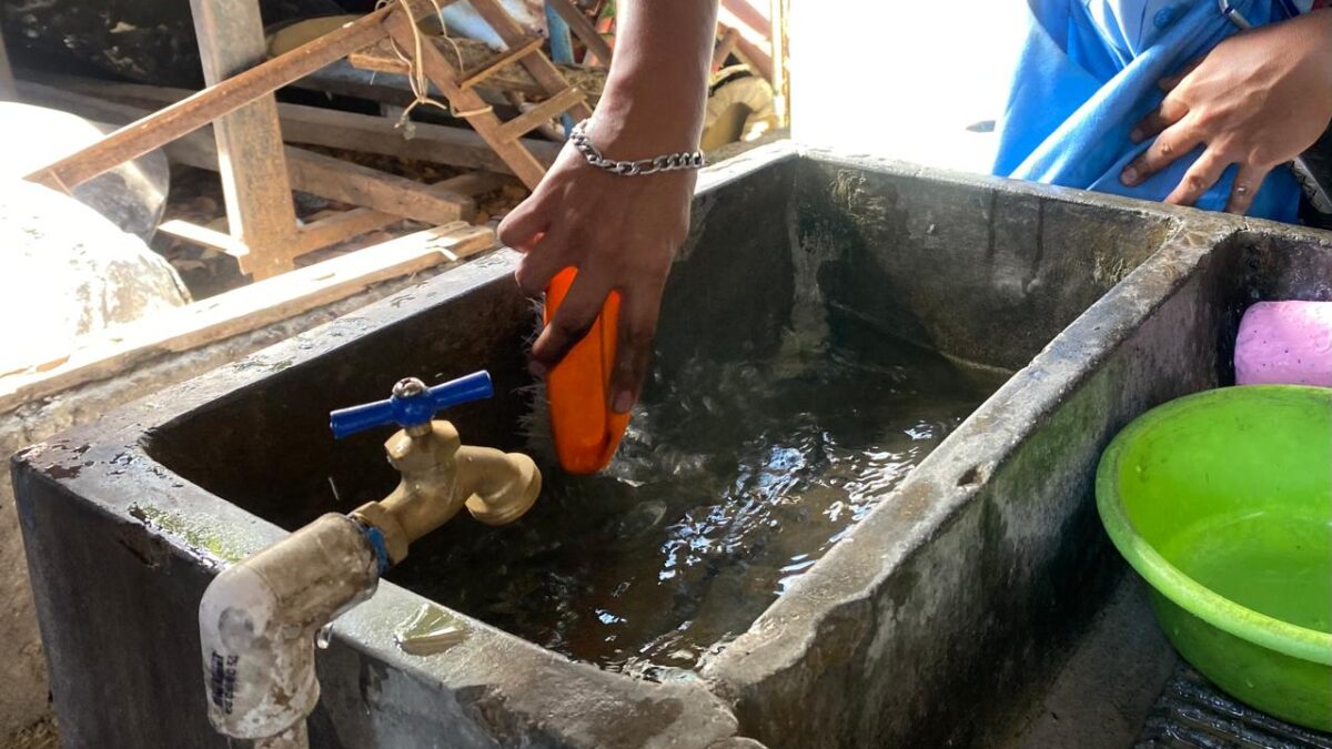 Minsa abatiza los recipientes con agua para eliminar criaderos de zancudos