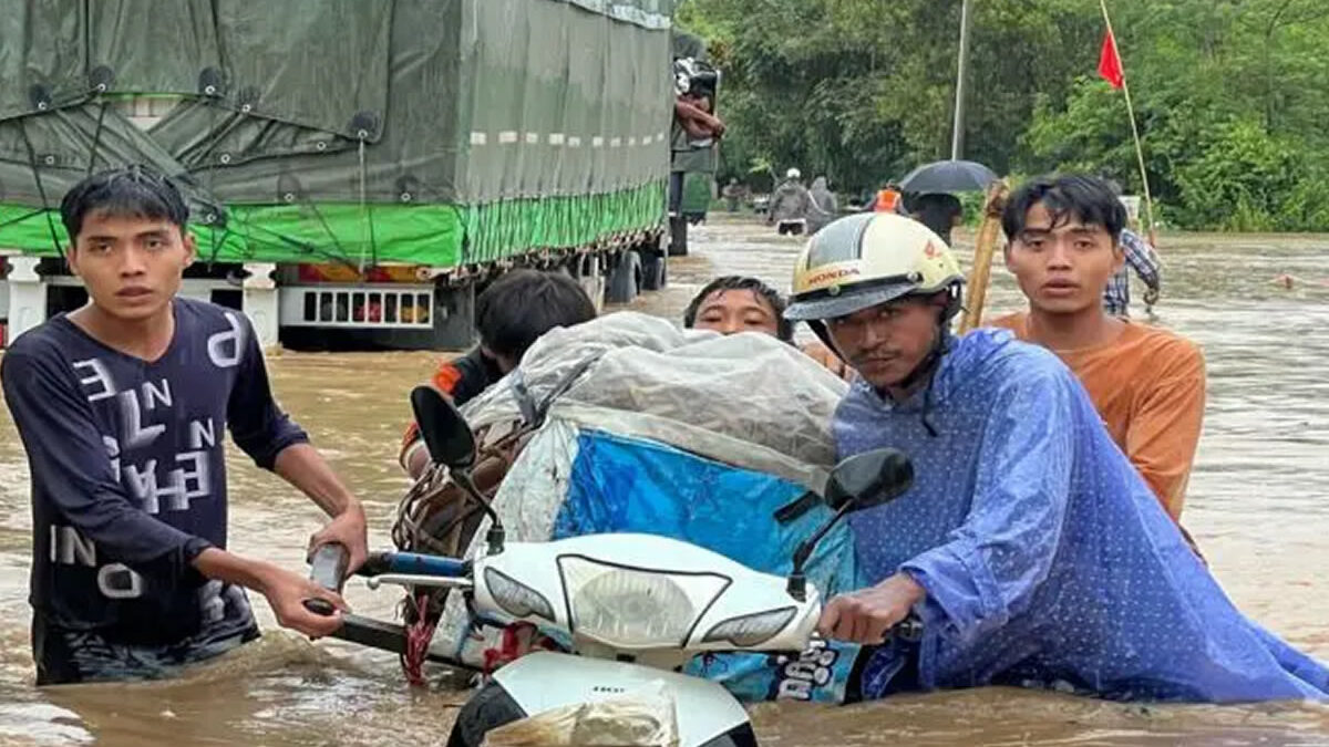 Tifón Yagi causa devastadoras inundaciones dejando 74 muertos en Myanmar