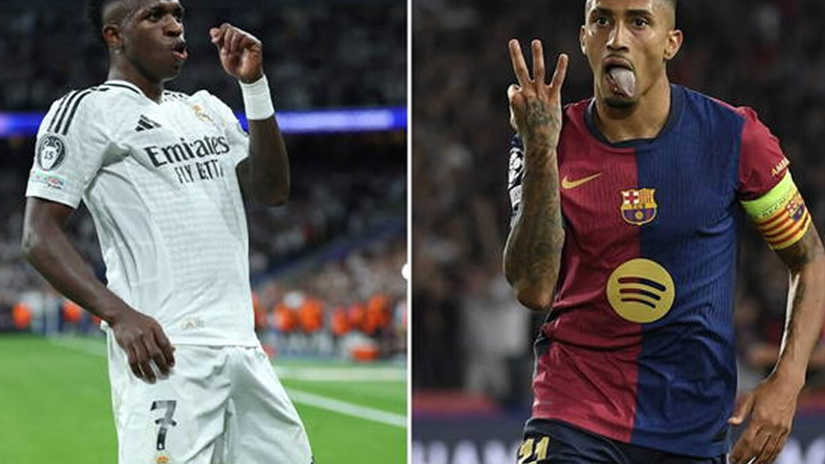 Barcelona y Real Madrid se ven las caras en el Clásico español en el Santiago Bernabéu