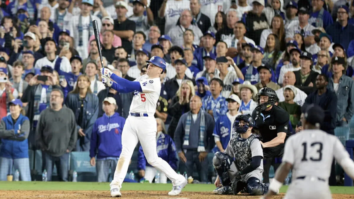 Grand Slam de Freeman da primer triunfo a Dodgers ante los Yankees en Serie Mundial