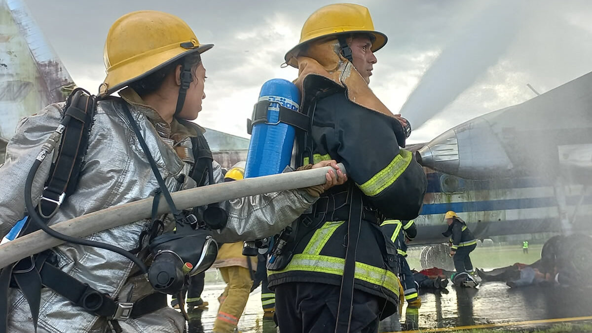 Preparación y coordinación destacan en simulacro aéreo en el Aeropuerto A.C. Sandino