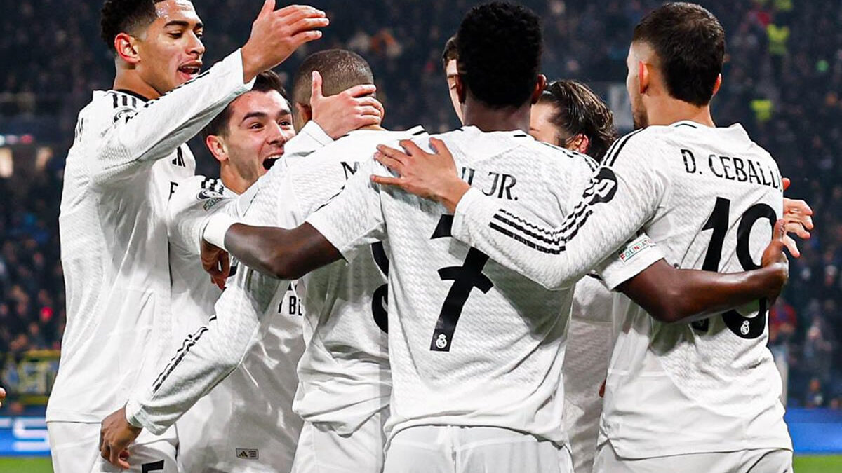 Real Madrid gana 3-2 a Atalanta en la UCL, pese a la baja de Mbappé