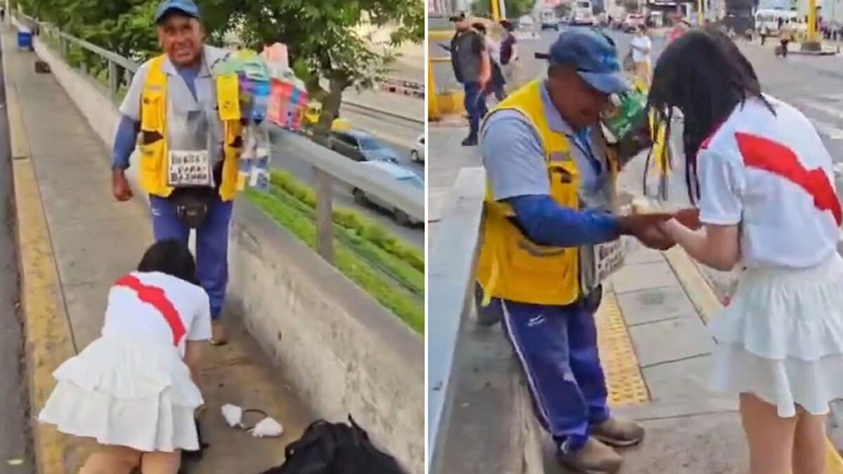 Streamer japonesa se arrodilla y pide perdón a vendedor ambulante en Perú