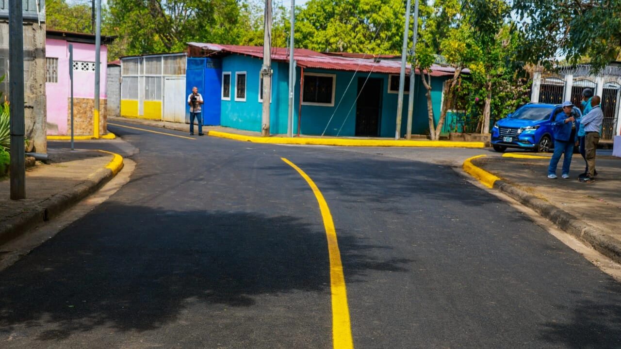Alcaldía de Managua entrega nuevas calles en barrio Edgar Lang