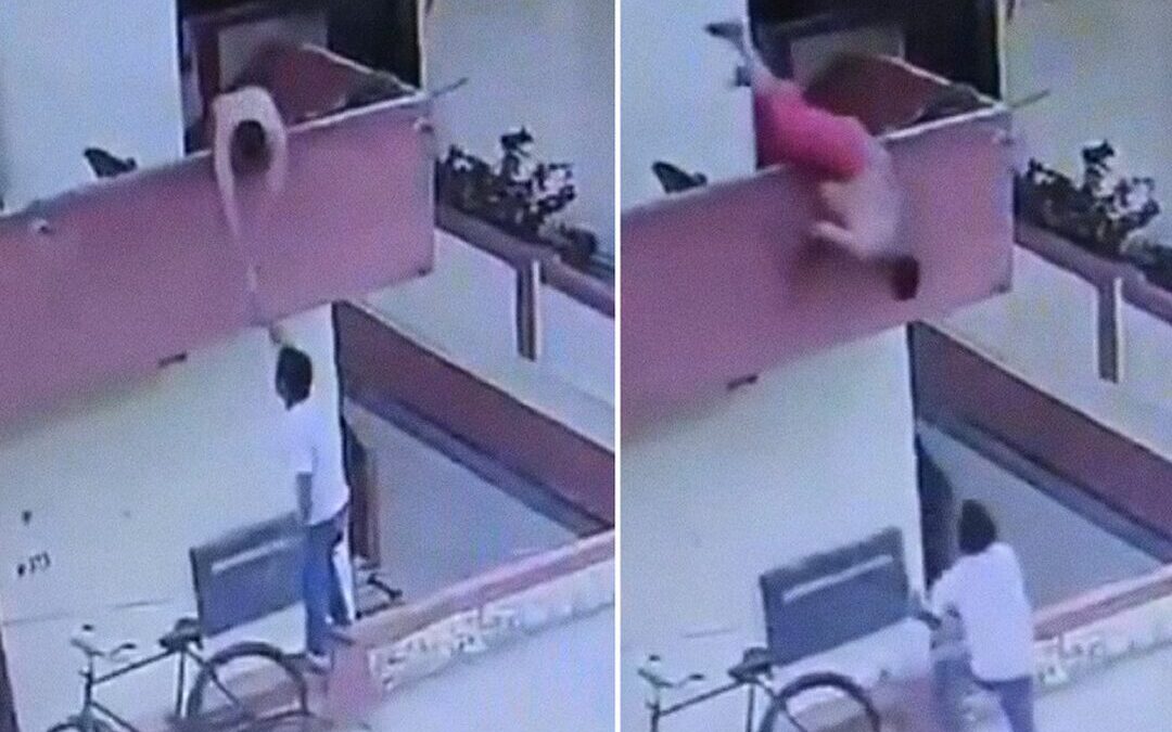 Hombre cae desde una terraza al intentar comprar un helado