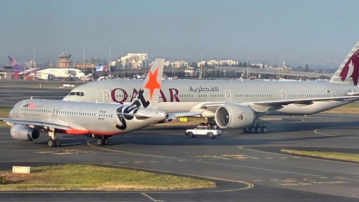 Violento frenazo evita choque entre dos aviones en Australia