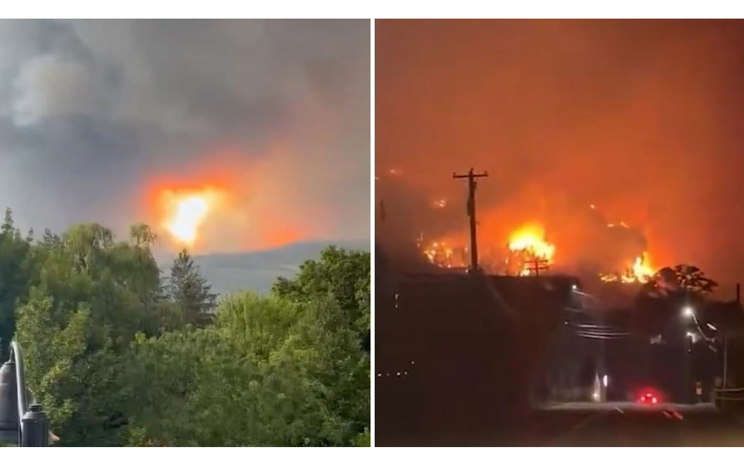 Incendio forestal obliga a evacuar distrito en Canadá por completo