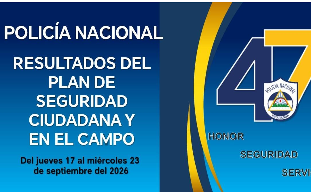 Nicaragua: plan de seguridad deja 54 detenidos en la ciudad y el campo