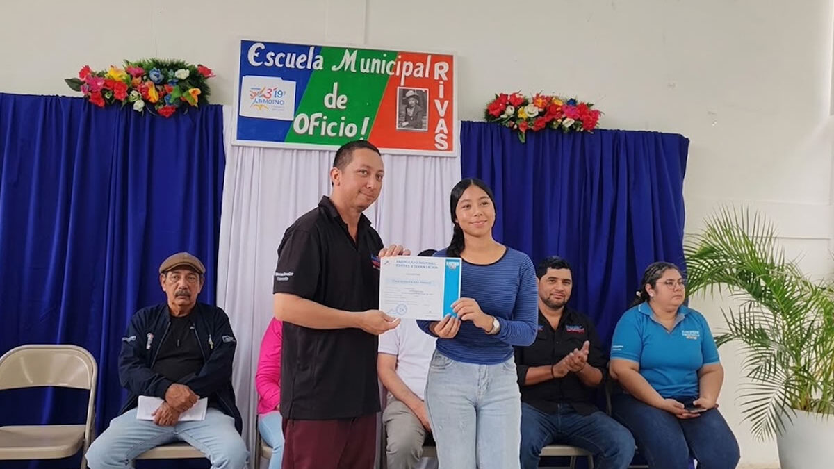 Estudiantes de la Escuela de Oficios en Rivas culminan cursos de formación