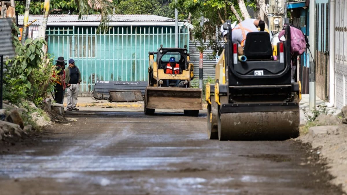 Avanza en un 90% el mejoramiento vial de Managua en lo que va del 2026
