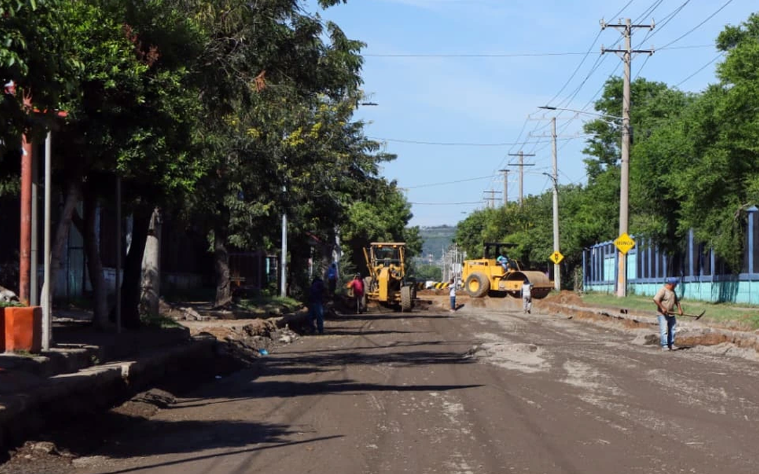 Rehabilitación de calle El Triunfo, en Managua, avanza al 40%